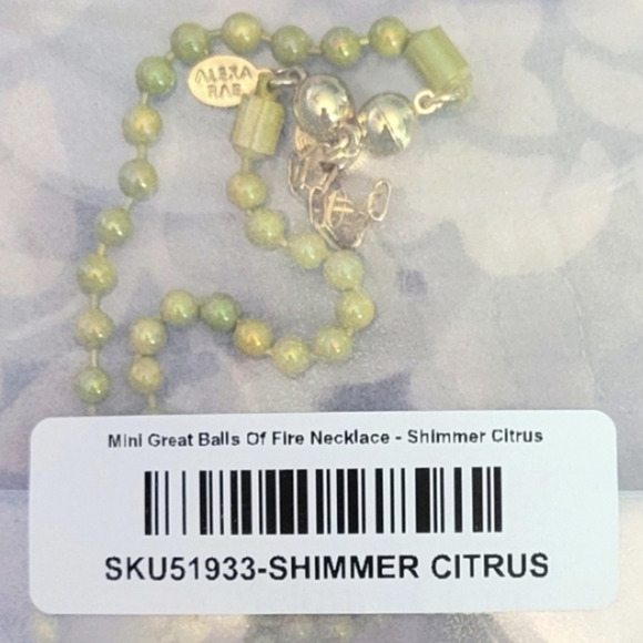 By Alexa Rae NWT Mini Great Balls Of Fire Necklace in Shimmer Citrus - Picture 9 of 9